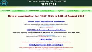 NEST 2021 exam new date announced: Apply until July 15