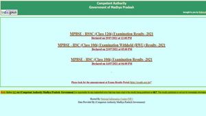 MP Board 12th Result 2021 declared on mpresults.nic.in