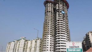 Rigged with 3,700 kg explosives, Noida’s illegal twin towers set for Aug 28 demolition 