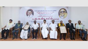 Chief Minister M.K. Stalin Presents Kalaignar M. Karunanidhi Classical Tamil Award to Scholars!
