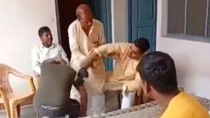 Caught on camera: Dalit man beaten with slippers in UP