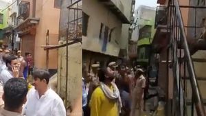 Monkey steals Mathura DM’s glasses during his field visit | Viral Video