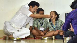 Tamil Nadu Mid-day meal scheme Eminent to Satisfy Children Hunger -  NRI Tamils Says