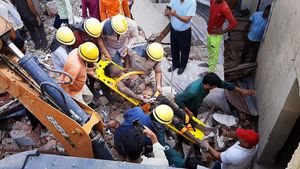 Three-storey building collapses in Gurugram