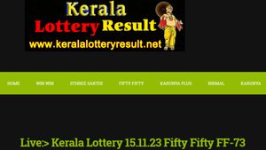 Kerala Lottery Winning Numbers For Nov 15: Check Result For Fifty Fifty (FF-73)