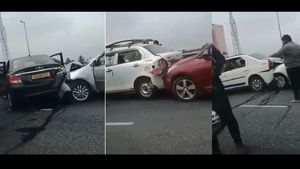 Bengaluru Road Accident: Viral Video Shows Massive Car Pile-up Near Bangalore Airport