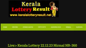 Kerala Lottery Winning Numbers For Nirmal NR-360 For 22 Dec