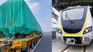 Chinese-Made Driverless Train For Namma Metro's Yellow Line Arrives In Bengaluru