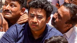 BJP MP Tejasvi Surya Heckled In Bengaluru Over Guru Raghavendra Bank Scam