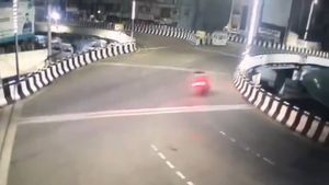 Accident Caught On Cam: 2 Killed After Motorcycle Collides With Visakhapatnam Flyover Wall