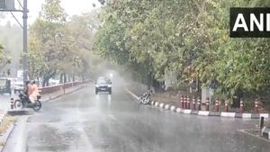 Delhi Rains | Delhi Takes a Sigh Of Relief In Rain: Watch Viral Rain Videos!