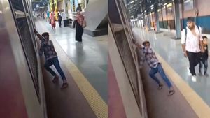 Watch | Man Performs Risky Stunt On Mumbai Local Train, Viral Video Prompts Authorities To Take Action