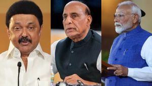 BJP Seeks Regional Support: Rajnath Singh’s Presence At Karunanidhi Event Highlights Strategic Shift