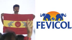 Vijay Launches TVK Party Flag, Critics Compare It To Spanish Flag And Fevicol Ad