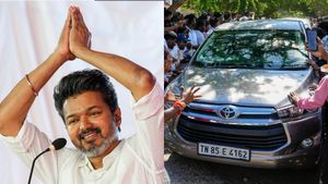 Car Used by Vijay For TVK Flag Launch Found With Rs 4,700 In Traffic Violations