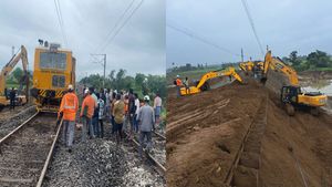 Telangana: See Railway Restoration Work Pictures After Devastating Hyderabad Rains; Trains To Resume Soon