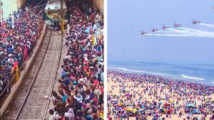 Jam Packed: Chennai's Velachery MRTS Station Buzzes With Air Show Enthusiasts
