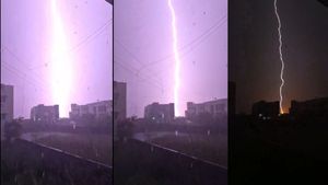 Chennai Rain: Lightning Strikes Chennai During Midnight Rain, See Viral Video