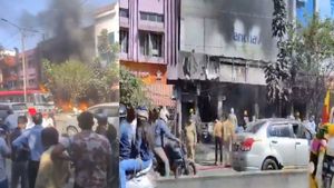 Bengaluru: Massive Fire Destroys Okinawa Electric Bike Showroom On Rajkumar Road, Investigations Underway