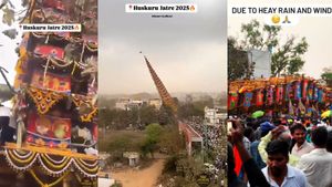 Huskur Jatre 2025: Heavy Rain, Strong Winds Wreaks Havoc at Huskur Madduramma Fair, Chariot Collapse Kills Two