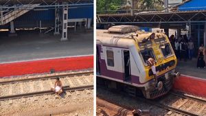 Mumbai Local Train Viral Video: Drunk Man Sits On Tracks, Refuses To Move | Watch