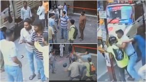 Bengaluru Road Rage: CCTV Shows IAF Officer Assaulting Call Centre Employee Near DRDO Colony | Watch