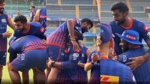 IPL 2025: Mumbai Indians' Kieron Pollard Lifts Jasprit Bumrah On His Shoulder; Social Media Reacts