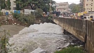 Bellandur Lake Foam Returns After Bengaluru Rains, Alarms Residents