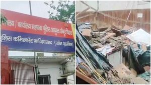 Ghaziabad ACP Office's Roof Collapses After Heavy Storm; 1 Policeman Dead
