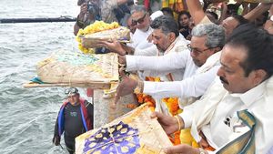 Karnataka CM Siddaramaiah Becomes First Chief Minister To Offer Customary Bagina At KRS Dam