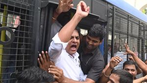 KTR Detained During BRS Protest Over Fertiliser Shortage in Telangana