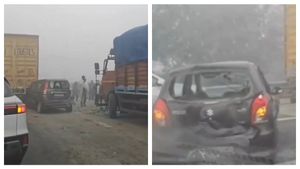 Accident: Dense Fog Causes Multi-Vehicle Collision On Noida Expressway, Traffic Disrupted