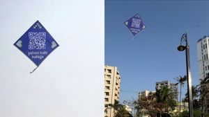 Mumbai Sky Kite With QR Code Goes Viral During Sankranti Celebrations