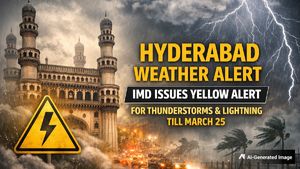 Hyderabad Weather Alert: IMD Issues Yellow Alert For Thunderstorms, Lightning Till March 25