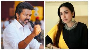 TVK Workers Throw Slipper At Sathyaraj's Daughter: Divya Asks Vijay To Respect Women, Respect Wife Sangeetha