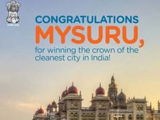 ಭಾರತದ ಅತ್ಯಂತ ಸ್ವಚ್ಛ ನಗರ ಪಟ್ಟಿಯಲ್ಲಿ ಮೈಸೂರು ನಂ.1
