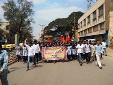 ಬಾಲಕಿ ಅತ್ಯಾಚಾರ ಖಂಡಿಸಿ ಹುಬ್ಬಳ್ಳಿಯಲ್ಲಿ ಎಬಿವಿಪಿ ಆಕ್ರೋಶ