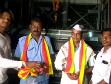ಗೋವಾ  ಕನ್ನಡಿಗರ ಮನೆ ತೆರವು: ಹುಬ್ಬಳ್ಳಿಯಲ್ಲಿ ವಿನೂತನ ಪ್ರತಿಭಟನೆ