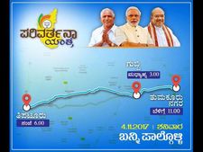 ತುಮಕೂರು, ಗುಬ್ಬಿ, ತಿಪಟೂರಿನಲ್ಲಿ 3 ನೇ ದಿನದ ಪರಿವರ್ತನಾ ಯಾತ್ರೆ