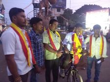 ಮಹದಾಯಿ ಯೋಜನೆ ಜಾರಿಗೆ ಆಗ್ರಹಿಸಿ ಸೈಕಲ್ ಜಾಥಾ