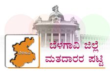  ಬೆಳಗಾವಿ ಜಿಲ್ಲೆ: ಕುಡಚಿಯಲ್ಲಿ ಅತೀ ಕಡಿಮೆ, ಗೋಕಾಕ್ ನಲ್ಲಿ ಗರಿಷ್ಠ ಮತದಾರರು