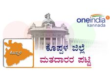 ಕೊಪ್ಪಳ ಜಿಲ್ಲೆ: ಗಂಗಾವತಿಯಲ್ಲಿ ಕನಿಷ್ಠ, ಕೊಪ್ಪಳದಲ್ಲಿ ಗರಿಷ್ಠ ಮತದಾರರು