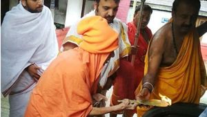  ಮಳೆಗಾಗಿ ಪೇಜಾವರ ಶ್ರೀಗಳಿಂದ ತಲಕಾವೇರಿಯಲ್ಲಿ ಪೂಜೆ