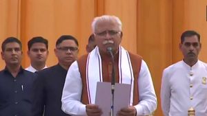 ಹರ್ಯಾಣ ಸಿಎಂ ಆಗಿ ಮನೋಹರ್ ಖಟ್ಟರ್ ಪಮಾಣ ವಚನ 