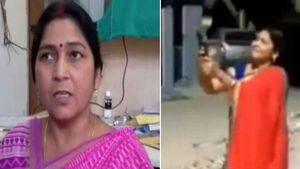 ವಿಡಿಯೋ: ದೀಪ ಹಚ್ಚುವ ಬದಲು ಗುಂಡು ಹಾರಿಸಿದ ಬಿಜೆಪಿ ನಾಯಕಿ