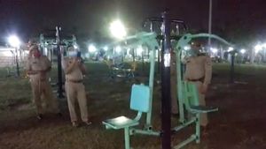 ವಿಡಿಯೋ: ಕ್ವಾರಂಟೈನ್ ನಡುವೆ ಪಾರ್ಕಿನಲ್ಲಿ ಭೂತ ಚೇಷ್ಟೆ 