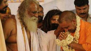 ಅಯೋಧ್ಯೆಯ ಸ್ವಾಮೀಜಿ ಯೋಗಿ ಆದಿತ್ಯನಾಥ್ ಕಿವಿಹಿಂಡಿದ್ದಾ, ಆಶೀರ್ವಾದ ಮಾಡಿದ್ದಾ? 