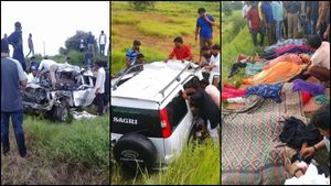 ಸಾವಳಗಿ: ನಿಂತಿದ್ದ ಲಾರಿಗೆ ಕಾರು ಡಿಕ್ಕಿ, ಗರ್ಭಿಣಿ ಸೇರಿ 7 ಮಂದಿ ಸಾವು 