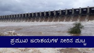 ಕರ್ನಾಟಕದಲ್ಲಿ ತಗ್ಗಿದ ಮಳೆ ಅಬ್ಬರ, ತುಂಬಿದ ಅಣೆಕಟ್ಟುಗಳು 