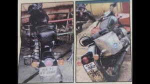 ದಾವಣಗೆರೆ: ಒಂದೇ ನಂಬರ್ ವುಳ್ಳ ಎರಡು ಬುಲೆಟ್ ಬೈಕ್ ಗಳ ಸಂಚಾರ 